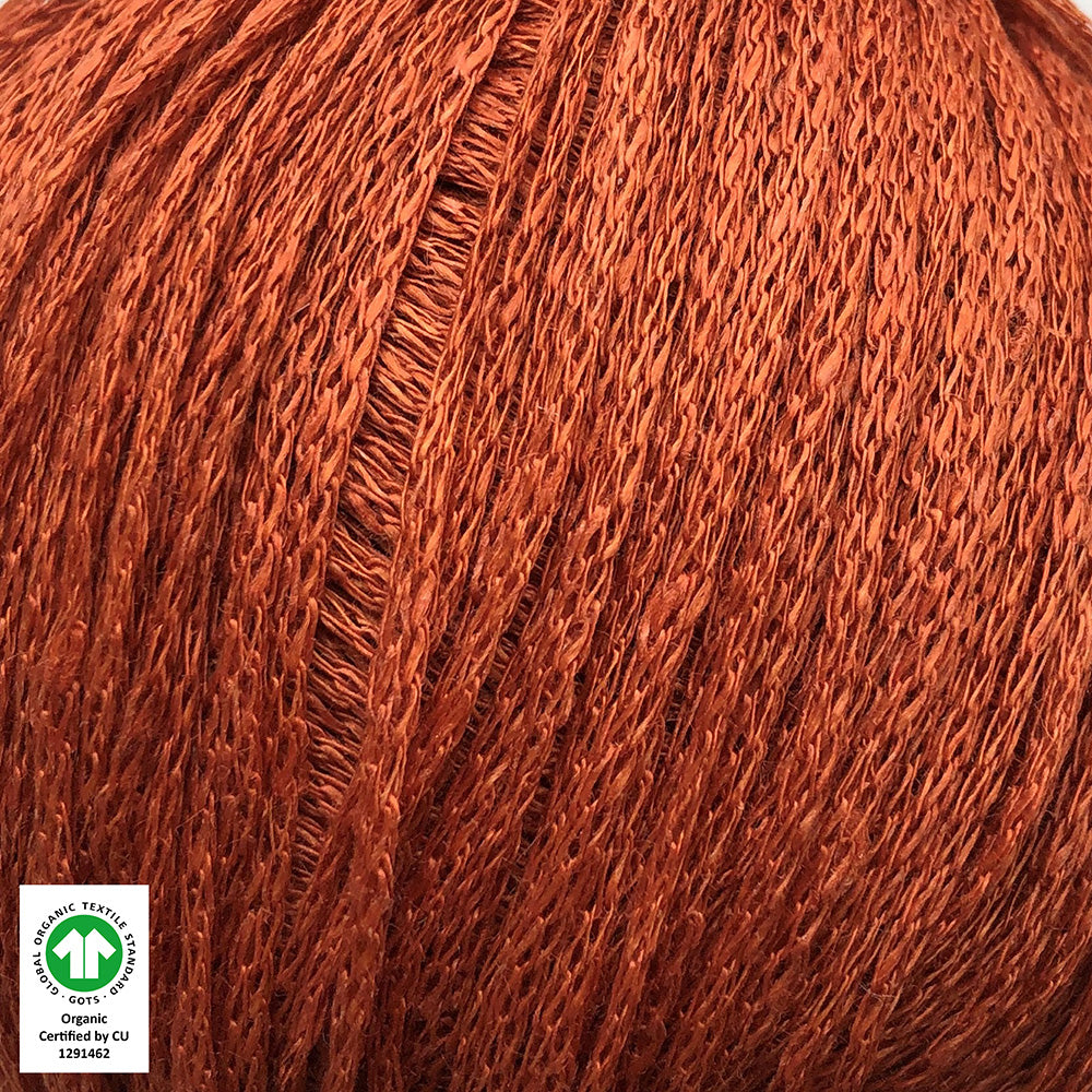 LØVETAND Organic Linen BURNT ORANGE- 422