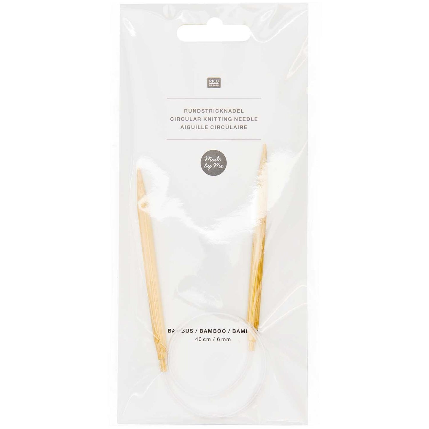 Circular knitting needle 40cm bamboo 6.0MM