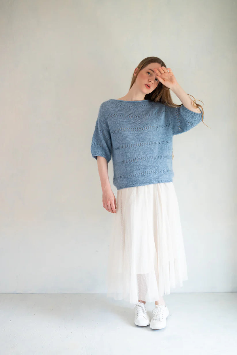 Inès Blouse Kit — Pearl Mohair
