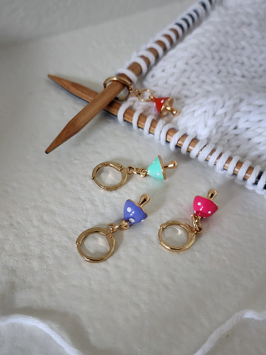 Mushroom  W/ 12 mm Clasp (4pcs)