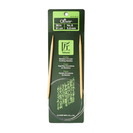 Takumi Bamboo Knitting Needles Circular 36" No. 8 (5.00mm)