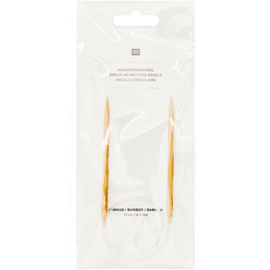 Circular knitting needle 40cm bamboo 4.5MM