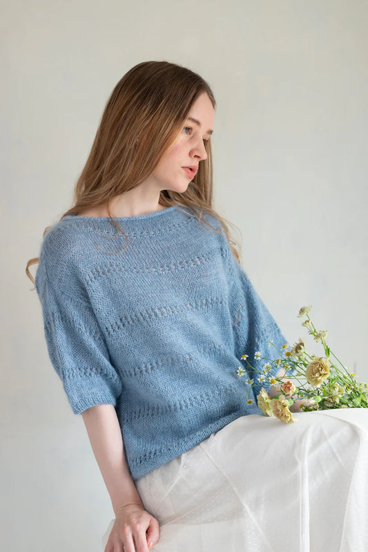 Inès Blouse Kit — Sunny Linen & Pearl Mohair