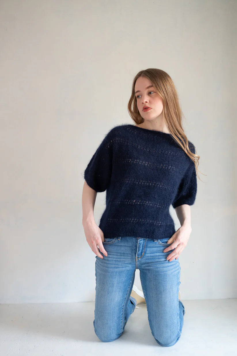 Inès Blouse Kit — Sunny Linen & Pearl Mohair