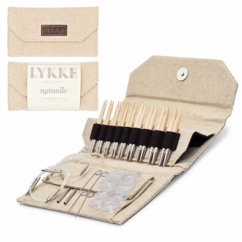 LYKKE Naturale 3.5″ Interchangeable Needle Set — Beige Jute Canvas
