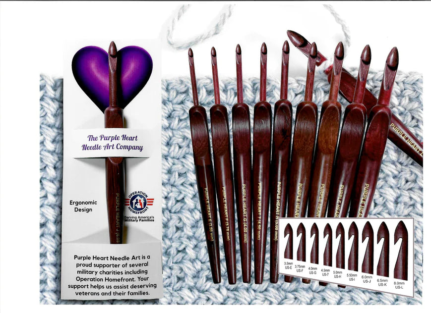 Purple Heart Ergonomic 6" Crochet Hook : US E (3.5mm)